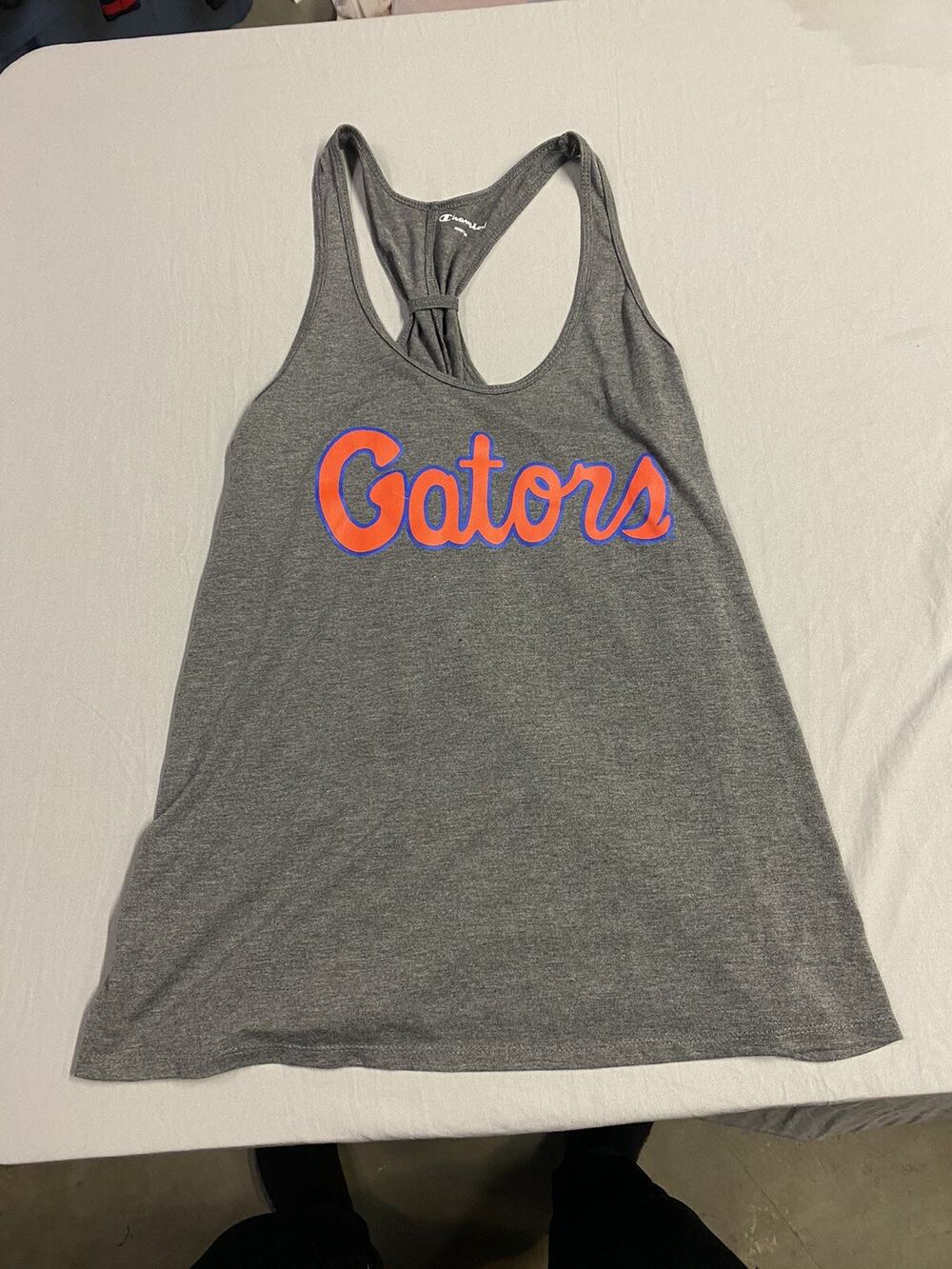 Champion Florida Gators Gray Graphic Racerback Tank Top Women's Size Large